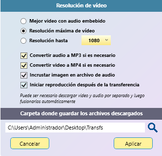 Opções